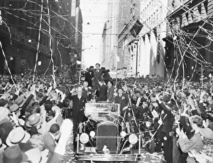 Tapes: An ecstatic Wendell Willkie receives the cheers