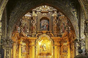 Hagiography: ECUADOR. Quito. Convent of San Francisco. Main altarpiece