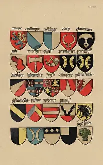 Equestre: Ecus or blazons of the German nobility, 15th century