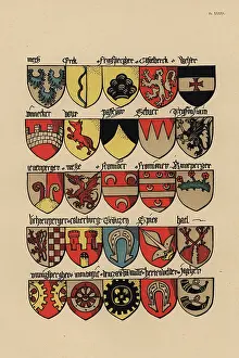 Equestre: Ecus or blazons of the German nobility, 15th century