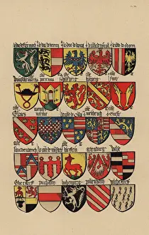Rampant: Ecus or blazons of the German nobility, 15th century