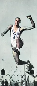 Medallist: Ed Gordon in the long jump in 1932 Olympic Games