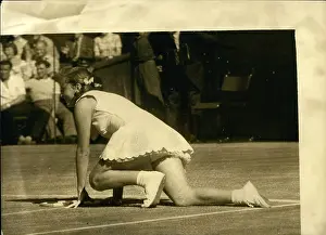 Edda: Edda Buding in tennis match at Wimbledon