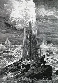 1755: Third Eddystone Lighthouse. Rudyerd's lighthouse