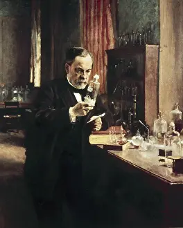 Experimentation: EDELFELT, Albert Gustaf (1854-1905). Louis Pasteur