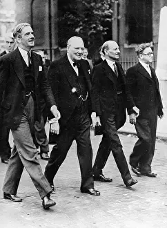 Margarets: Eden, Churchill, Attlee, Morrison, postwar celebration