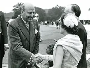 Wisley: Edgar Percival, left, being received by the Royal Aerona