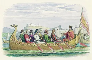 Rowed: Edgar rowed down the River Dee