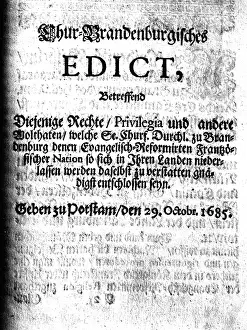 1685: The Edict of Potsdam, 1685