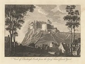 Paul Sandby: Edinburgh Castle on Castle Rock, view from Greyfriar's