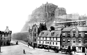 Grassmarket: Edinburgh, the Castle from the Grassmarket 1897