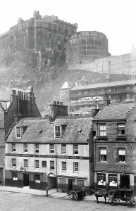 Lothian: Edinburgh, the Castle from the Grassmarket 1897