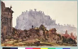 1847: Edinburgh Castle from Greyfriars