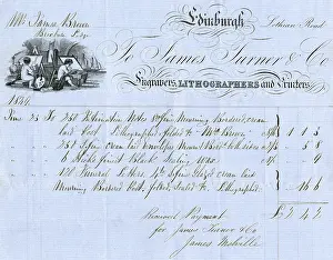 Lothian: Edinburgh engravers receipt, 1849