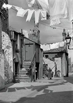 Washday: Edinburgh street scene