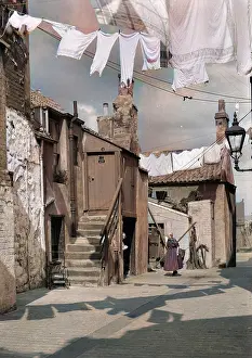 Washday: Edinburgh street scene