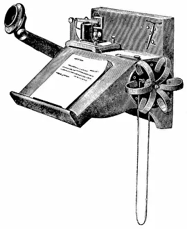 Edison: Edison carbon telephone: Wall-mounted model with