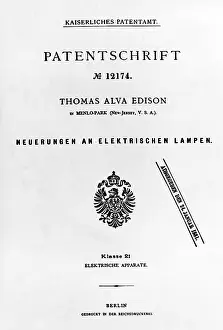 Specification: Edison, Thomas Alva, 11.2.1847 - 18.10.1931