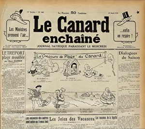 Canard: Edition of Le Canard Enchaine, satirical newspaper