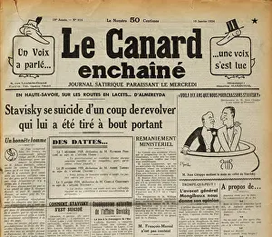 Canard: Edition of Le Canard Enchaine, satirical newspaper