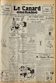 1211: Edition of Le Canard Enchaine, satirical newspaper