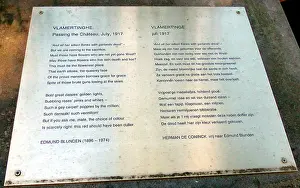 Camped: Edmund Blunden Information Board, Vlamertinghe, Belgium