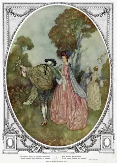 Coquettish: Edmund Dulac - a la promenade