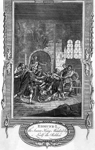 Stab: Edmund I murdered by Leofa