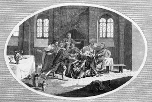 Stab: Edmund I stabbed by Leofa