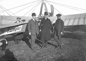 Taube: Edmund Rumpler with a Rumpler Taube, 1910