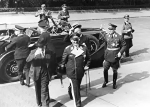 Mercedes Benz: Edouard Daladier and Hermann Goering in Munich, 1938