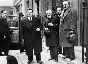 Discussed: Edouard Herriot and Aime de Fleuriau in front of the Downing