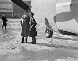 Bombers: Edsel Ford (right) stands beside a new B-24E