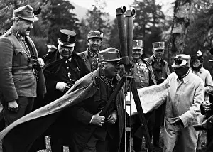 Periscope: Eduard Baar-Baarenfels at maneuvers, 1936