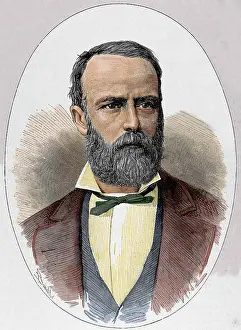 Eduardo: Eduardo Basabilbaso (1835-1907). Colored engraving