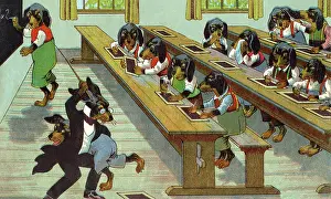 Spanking: education, Germany, circa 1910, fustigation