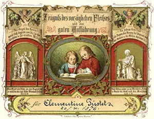 Diligence: education, school report of Clementine Pustet