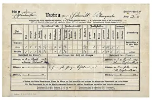 Grades: education, school, school report for Margarete