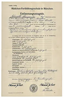 Grades: education, school, school report for Margarete