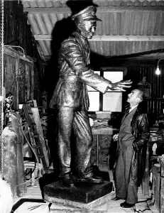 Bainbridge: Edward Bainbridge Copnall with one of his sculptures