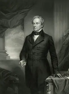 C1858: Edward Everett, three-quarter length portrait, standing, fac