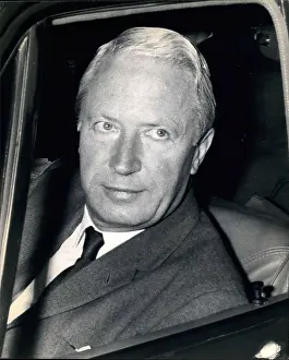 Sombre: Edward Heath arriving at House of Commons by car