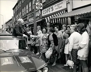 Cope: Edward Heath touring his constituency on election day