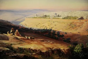 1812: Edward Lear (1812-1888). Jerusalem from the Mount of Olives