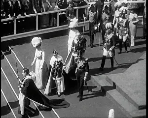 Caernarfon: Edward, Prince Of Wales Parading Past Crowds
