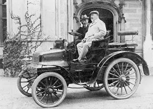 Motorcar: Edward VII in an automobile, approx. 1905