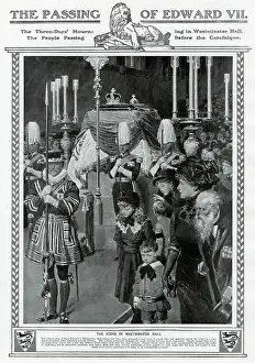 Mourner: Edward VII lying-in-state in Westminster Hall