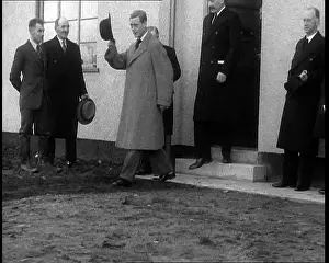 Exiting: Edward VIII, His Majesty The King Exiting a Building