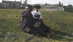 The Battersby Collection: Edwardian couple in field