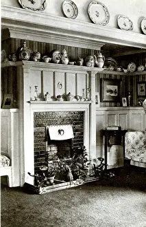 Shelf: Edwardian fireplace with ornaments